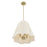 Savoy House Rosa 4Lt Pendant, White Cotton, Noble Brass