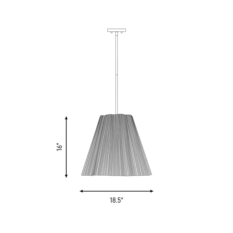 Savoy House Rosa 4Lt Pendant, White Cotton, Noble Brass
