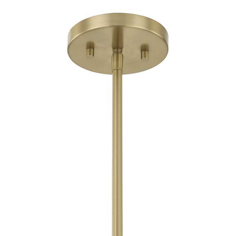 Savoy House Rosa 4Lt Pendant, White Cotton, Noble Brass