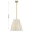 Savoy House Rosa 4Lt Pendant, White Cotton, Noble Brass