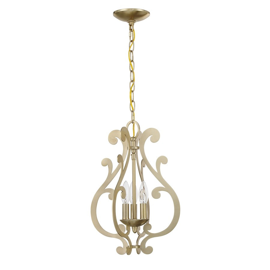 Savoy House Lombard 3 Light Pendant, Noble Brass