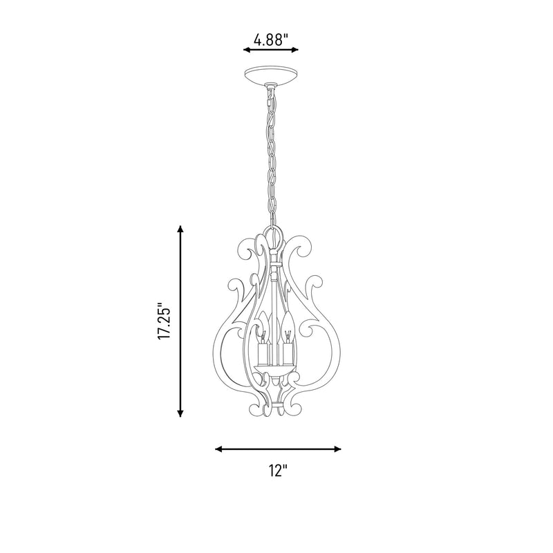 Savoy House Lombard 3 Light Pendant, Noble Brass
