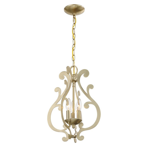 Savoy House Lombard 3 Light Pendant, Noble Brass