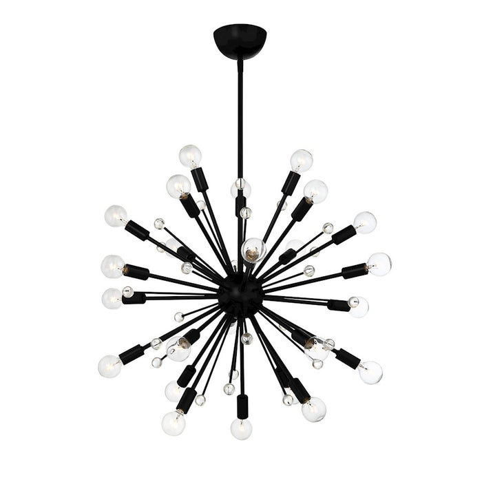 Savoy House Galea 24-Light Chandelier, Matte Black - 7-6099-24-89