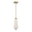 Savoy House Leland 1 Lt Mini-Pendant, White, Noble Brass - 7-6121-1-127