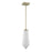 Savoy House Leland 1 Lt Mini-Pendant, White, Noble Brass