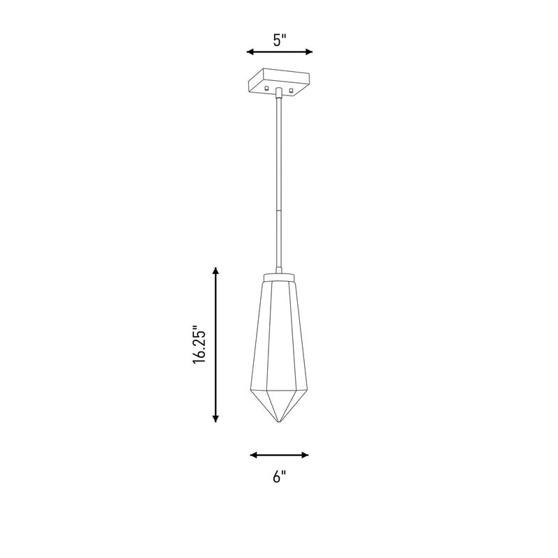 Savoy House Leland 1 Lt Mini-Pendant, White, Noble Brass