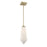 Savoy House Leland 1 Lt Mini-Pendant, White, Noble Brass