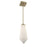 Savoy House Leland 1 Lt Mini-Pendant, White, Noble Brass