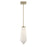Savoy House Leland 1 Lt Mini-Pendant, White, Noble Brass