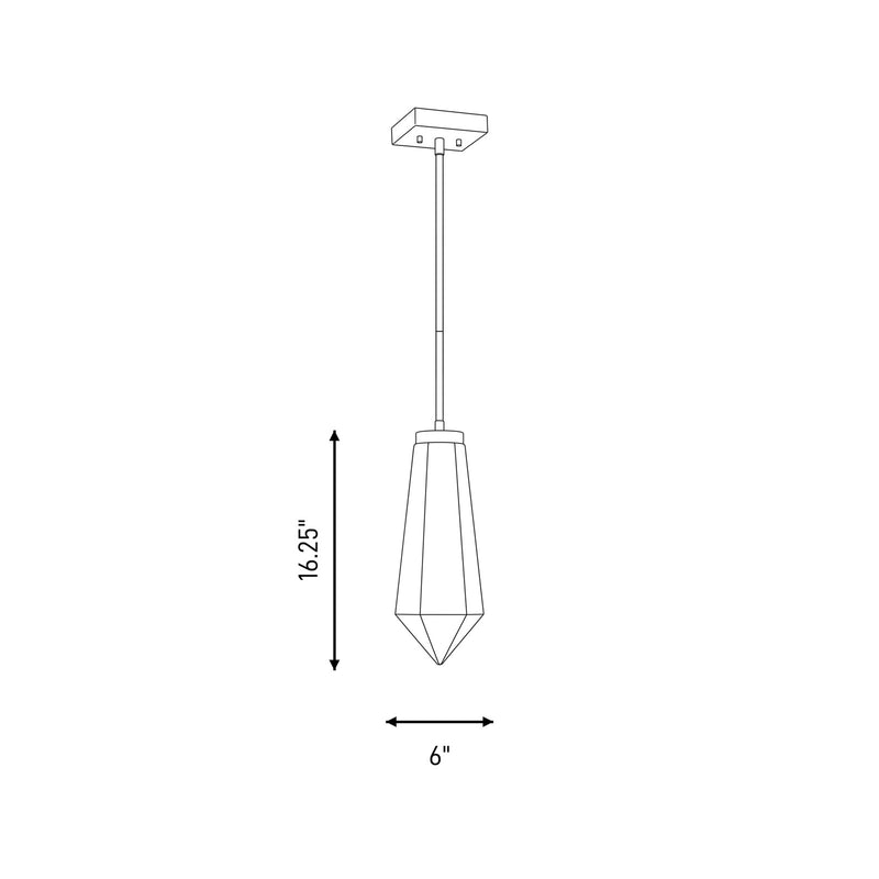 Savoy House Leland 1 Lt Mini-Pendant, White, Noble Brass