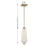 Savoy House Leland 1 Lt Mini-Pendant, White, Noble Brass