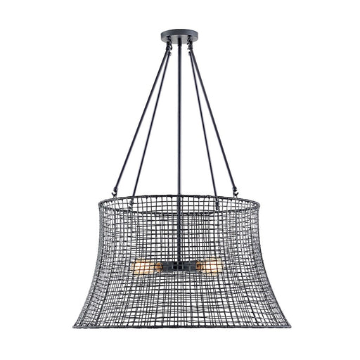 Savoy House Longleaf 4-Light Outdoor Chandelier, Matte Black - 7-6192-4-89