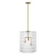 Savoy House Reddick 3 Lt Pendant, Clear, Warm Brass - 7-6209-3-322