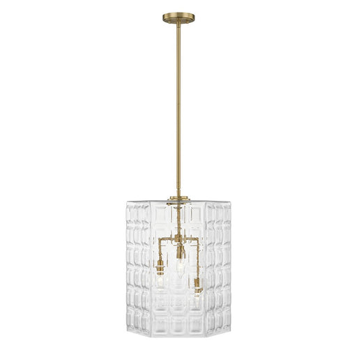 Savoy House Reddick 3 Lt Pendant, Clear, Warm Brass - 7-6209-3-322