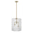 Savoy House Reddick 3 Lt Pendant, Clear, Warm Brass