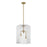 Savoy House Reddick 3 Lt Pendant, Clear, Warm Brass