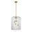 Savoy House Reddick 3 Lt Pendant, Clear, Warm Brass
