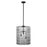 Savoy House Reddick 3 Lt Pendant, Clear Geometric, Matte Black