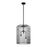 Savoy House Reddick 3 Lt Pendant, Clear Geometric, Matte Black