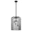 Savoy House Reddick 3 Lt Pendant, Clear Geometric, Matte Black