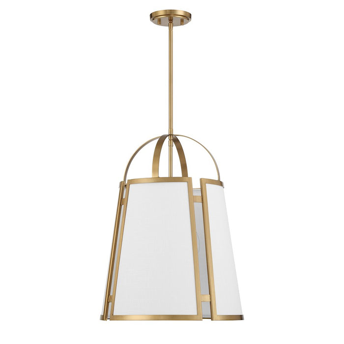 Savoy House Chartwell 4-Light Pendant, Warm Brass