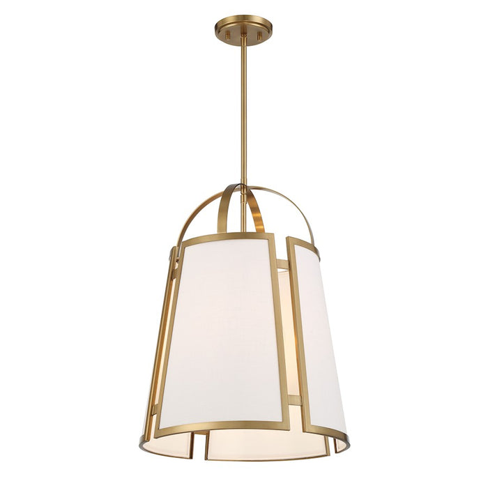 Savoy House Chartwell 4-Light Pendant, Warm Brass