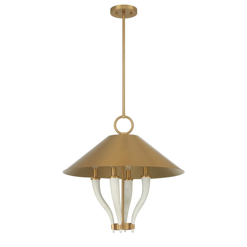 Savoy House Hearne 4 Lt Pendant, Warm Brass, Warm Brass