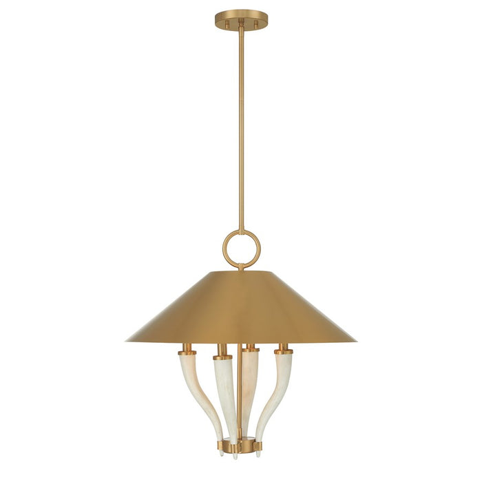 Savoy House Hearne 4 Lt Pendant, Warm Brass, Warm Brass