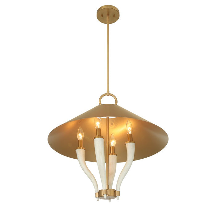 Savoy House Hearne 4 Lt Pendant, Warm Brass, Warm Brass