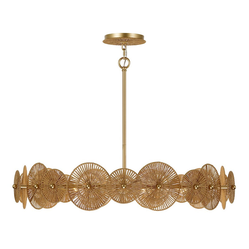 Savoy House Abbott 5 Light Pendant, Distressed Gold