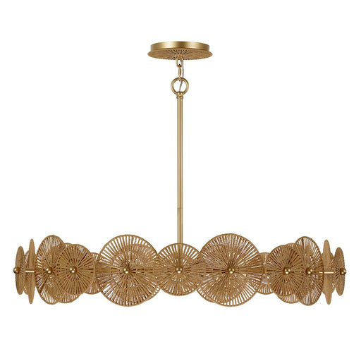 Savoy House Abbott 5 Light Pendant, Distressed Gold