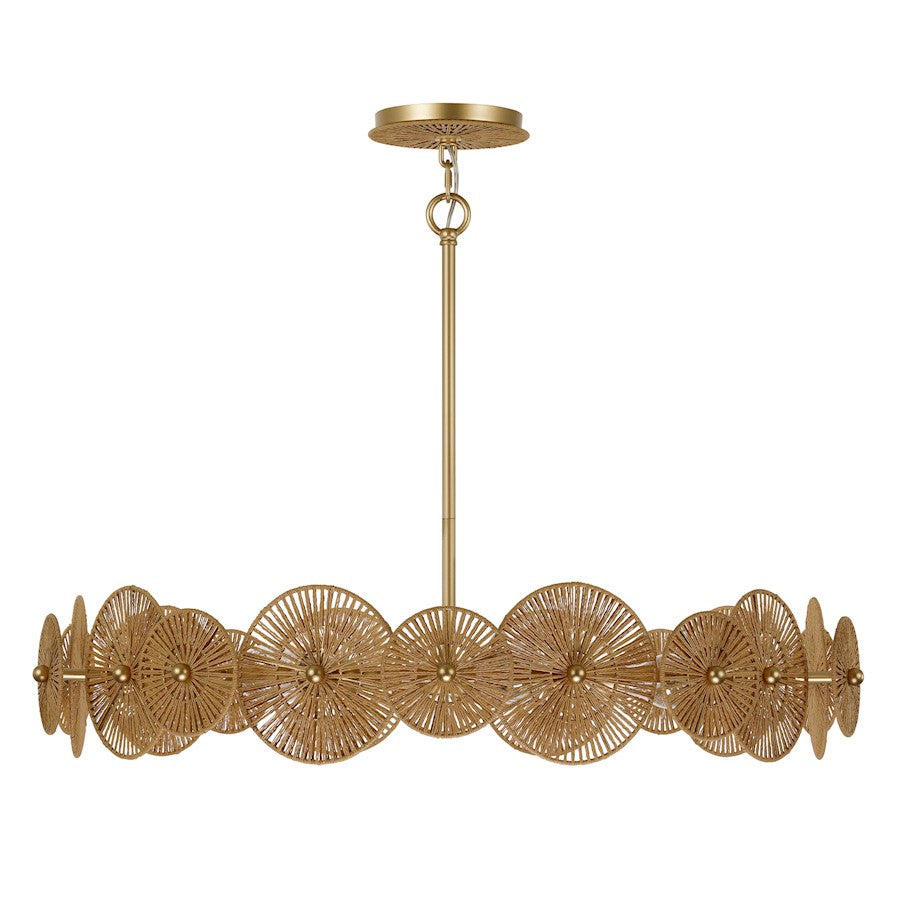 Savoy House Abbott 5 Light Pendant, Distressed Gold