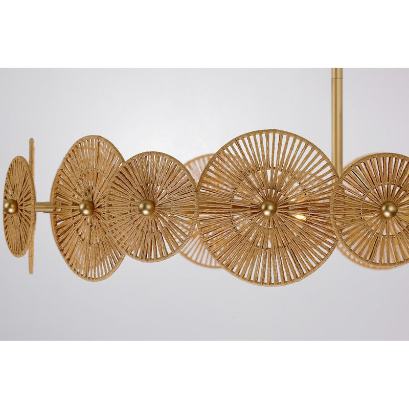 Savoy House Abbott 5 Light Pendant, Distressed Gold