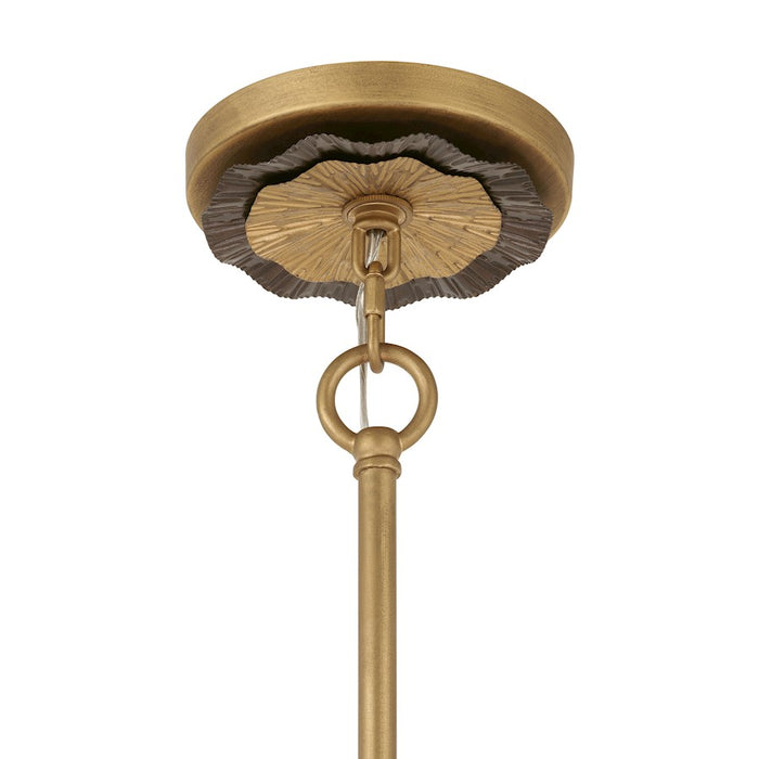 Savoy House Lincoln 5 Light Pendant, Distressed Gold and Bronze