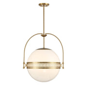 Savoy House Thornhill 3 Light Pendant, Warm Brass/Strie - 7-6407-3-322