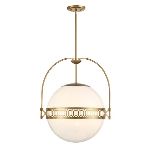 Savoy House Thornhill 3 Light Pendant, Warm Brass/Strie - 7-6407-3-322