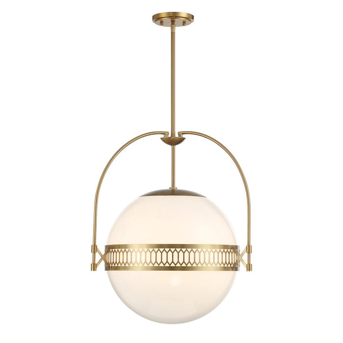 Savoy House Thornhill 3 Light Pendant, Warm Brass/Strie - 7-6407-3-322