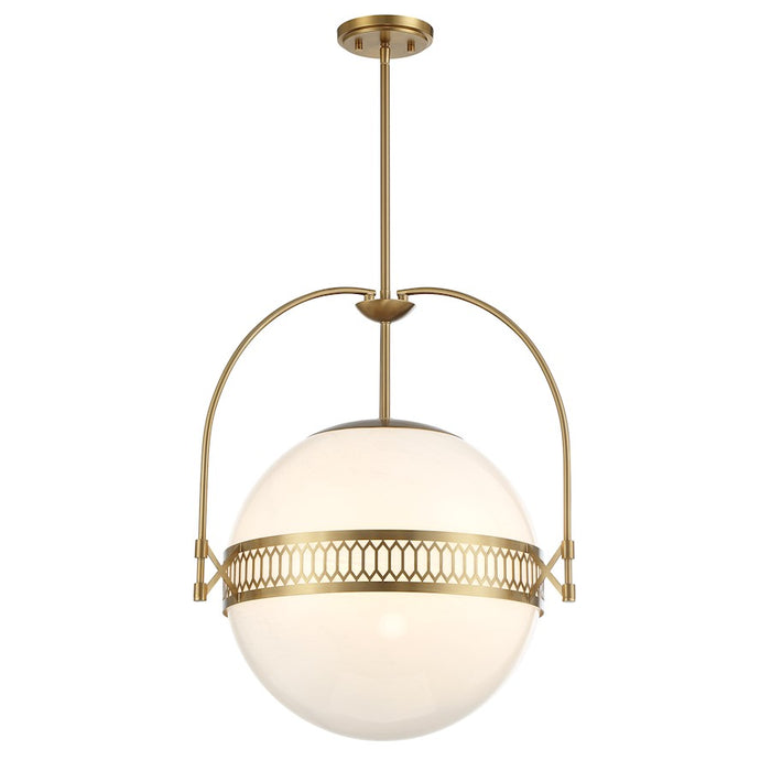 Savoy House Thornhill 3 Light Pendant, Warm Brass/Strie