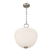 Savoy House Montrose 14in 1-Light Pendant | Vintage Satin Nickel and White Opal Glass | Kitchen & Breakfast Nook | 14 x 14 x 16.38 in | Model 7-6999-1-SN