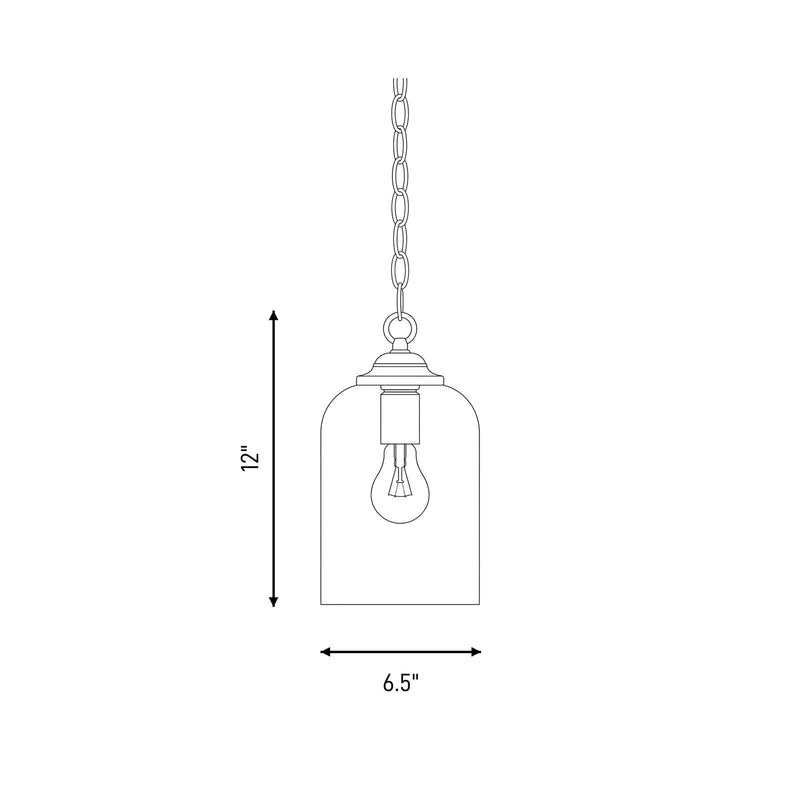 Savoy House Bally 1-Light Pendant, Polished Nickel