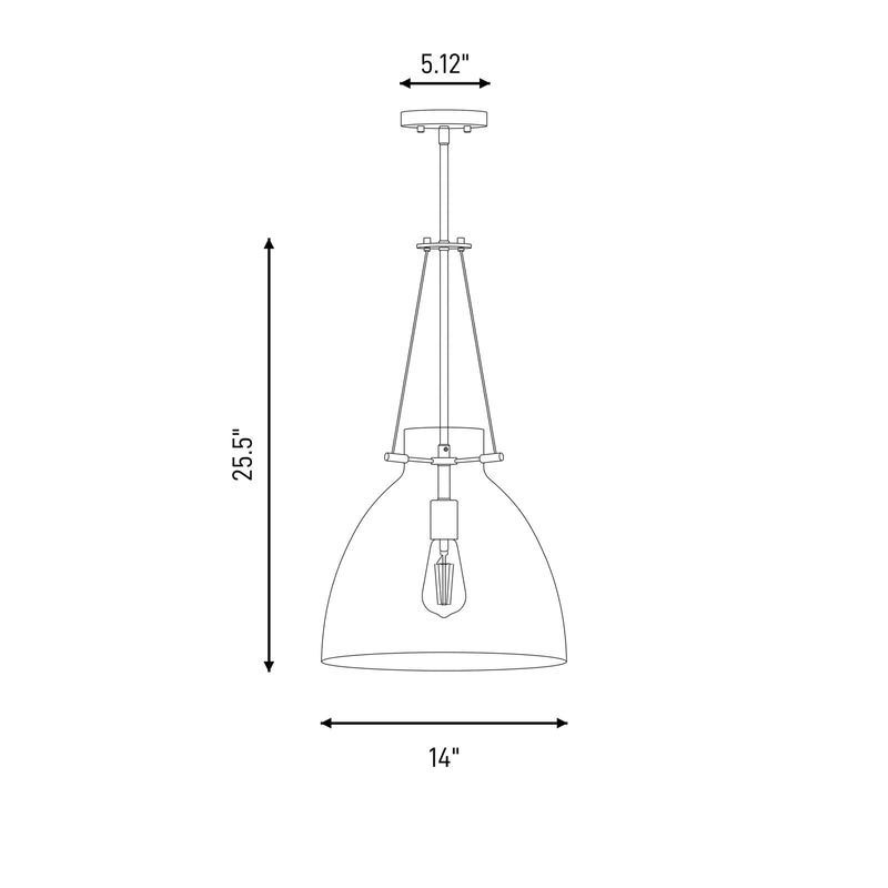 Savoy House Foster 1-Light Pendant, Warm Brass