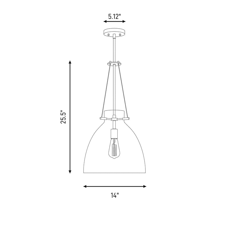 Savoy House Foster 1-Light Pendant, Matte Black
