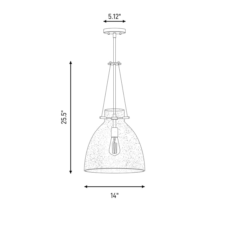 Savoy House Foster 1-Light Pendant, Satin Nickel