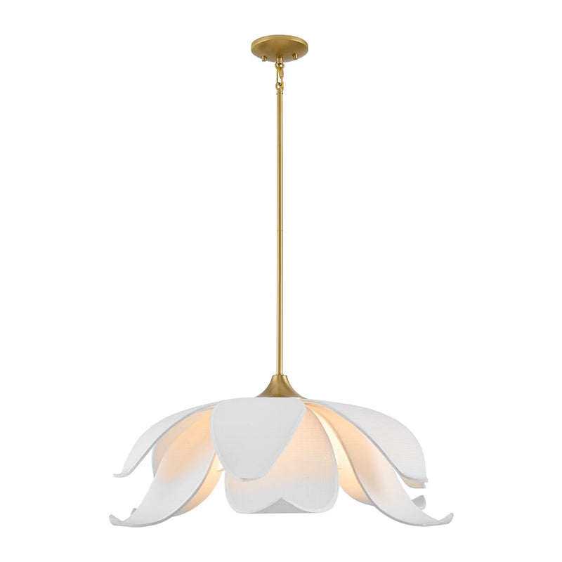 Savoy House Elsie 6 Light Pendant, Warm Brass/White