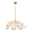 Savoy House Elsie 6 Light Pendant, Warm Brass/White