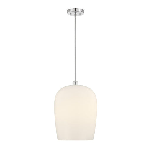 Savoy House Livingston 1 Lt Pendant, Chrome/White Opal, Chrome - 7-7209-1-11