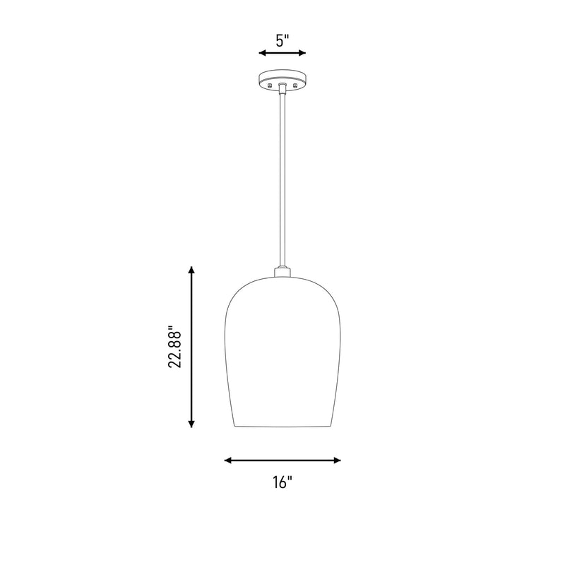 Savoy House Livingston 1 Lt Pendant, Chrome/White Opal, Chrome