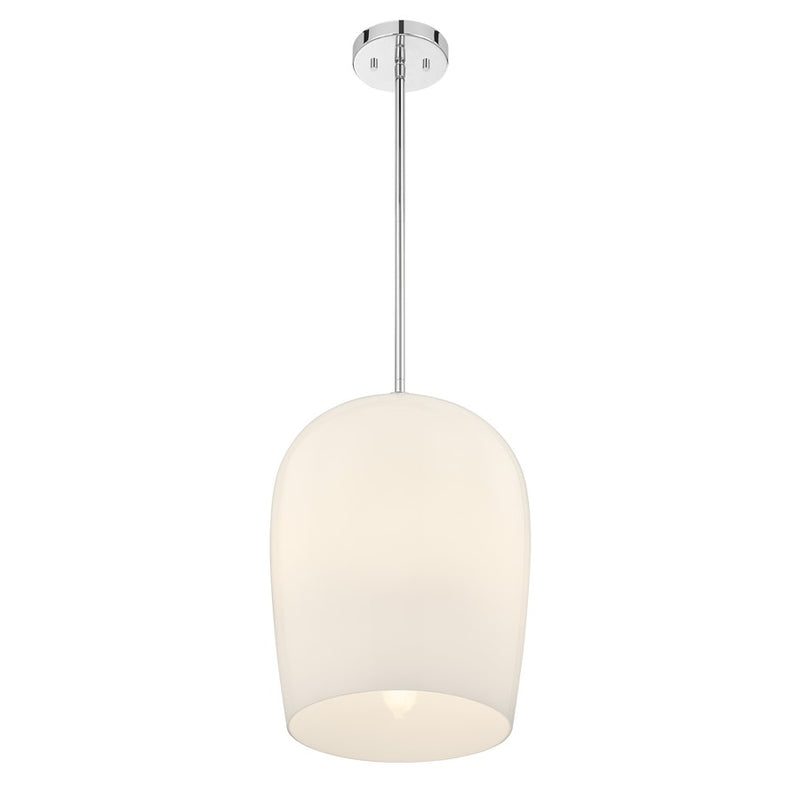 Savoy House Livingston 1 Lt Pendant, Chrome/White Opal, Chrome