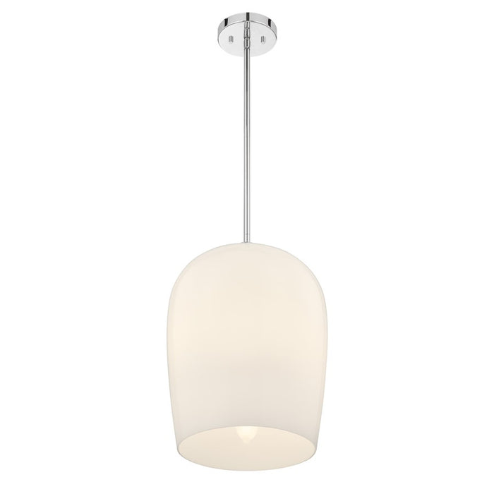 Savoy House Livingston 1 Lt Pendant, Chrome/White Opal, Chrome